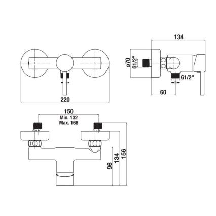 JIKA H3312F77164001 - Смеситель для душа MIO матовый черный