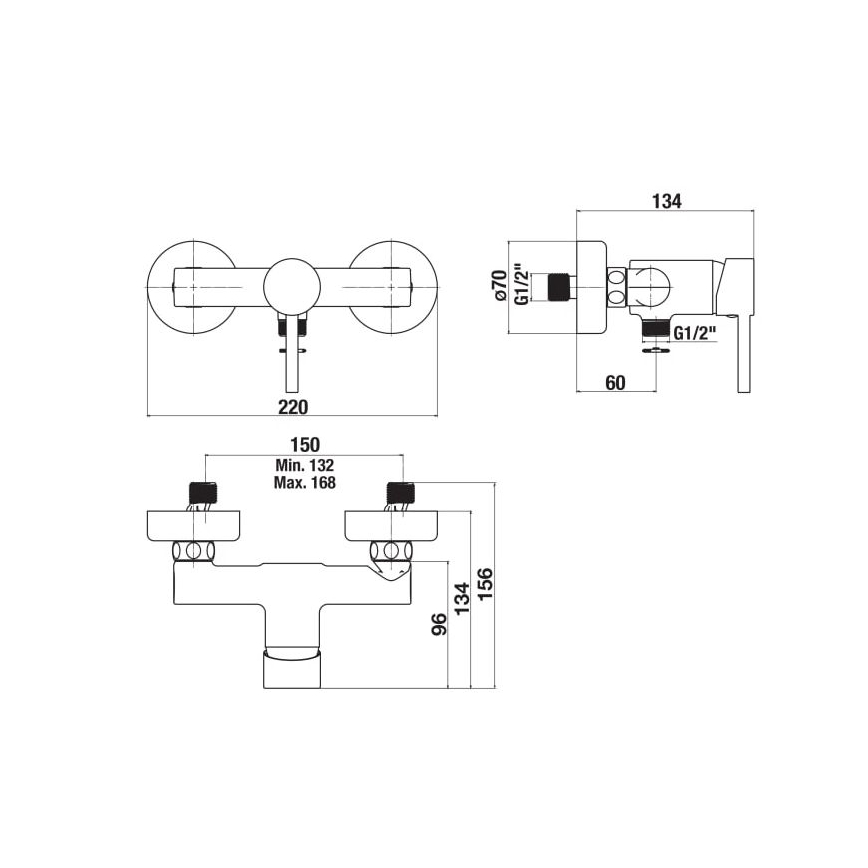 JIKA H3312F77164001 - Смеситель для душа MIO матовый черный
