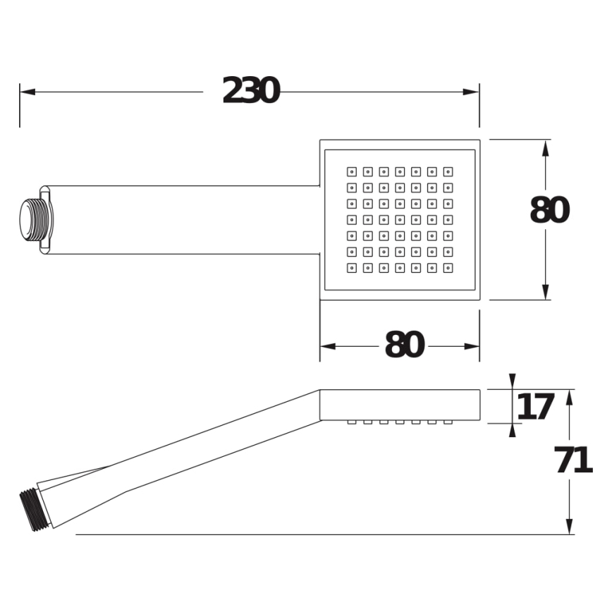 JIKA H3614200040411 - Ручна душова лійка CUBITO, блискучий хром