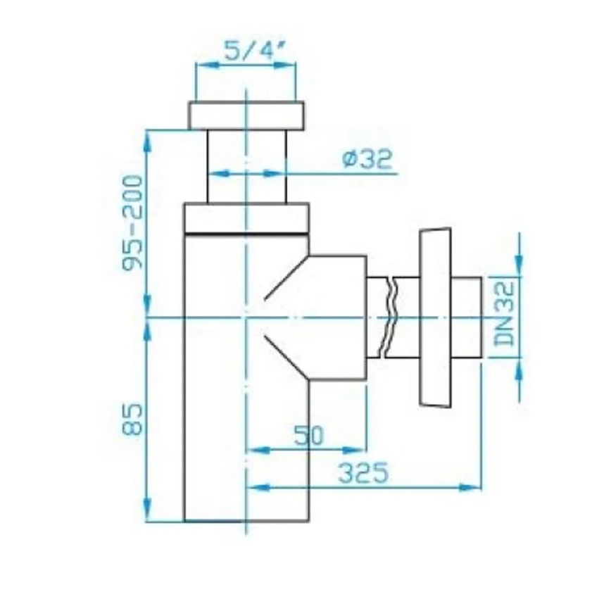 JIKA H3747100040001 - Круглий сифон для умивальника MIO глянцевий хром