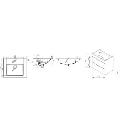 JIKA H4536021763001 - Тумба під умивальник CUBE 60,7x65 см біла