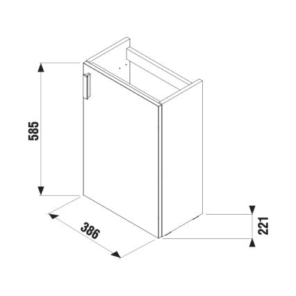 JIKA H45J5111753001 - Шкаф для ванной комнаты с раковиной PETIT 58,5x38,6 см белый