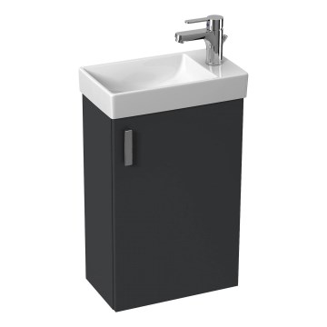 JIKA H45J5111753011 - Шафа для ванної кімнати з умивальником PETIT 58,5x38,6 см сірий