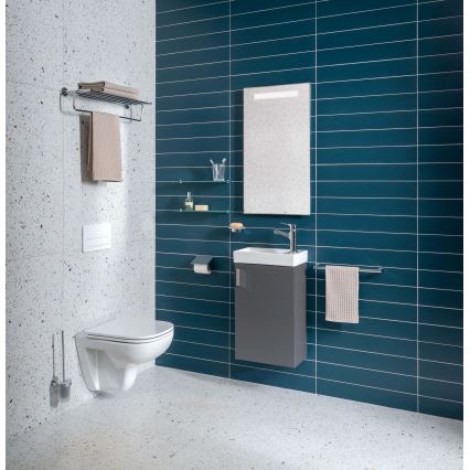 JIKA H45J5111753011 - Шкаф для ванной комнаты с раковиной PETIT 58,5x38,6 см серый