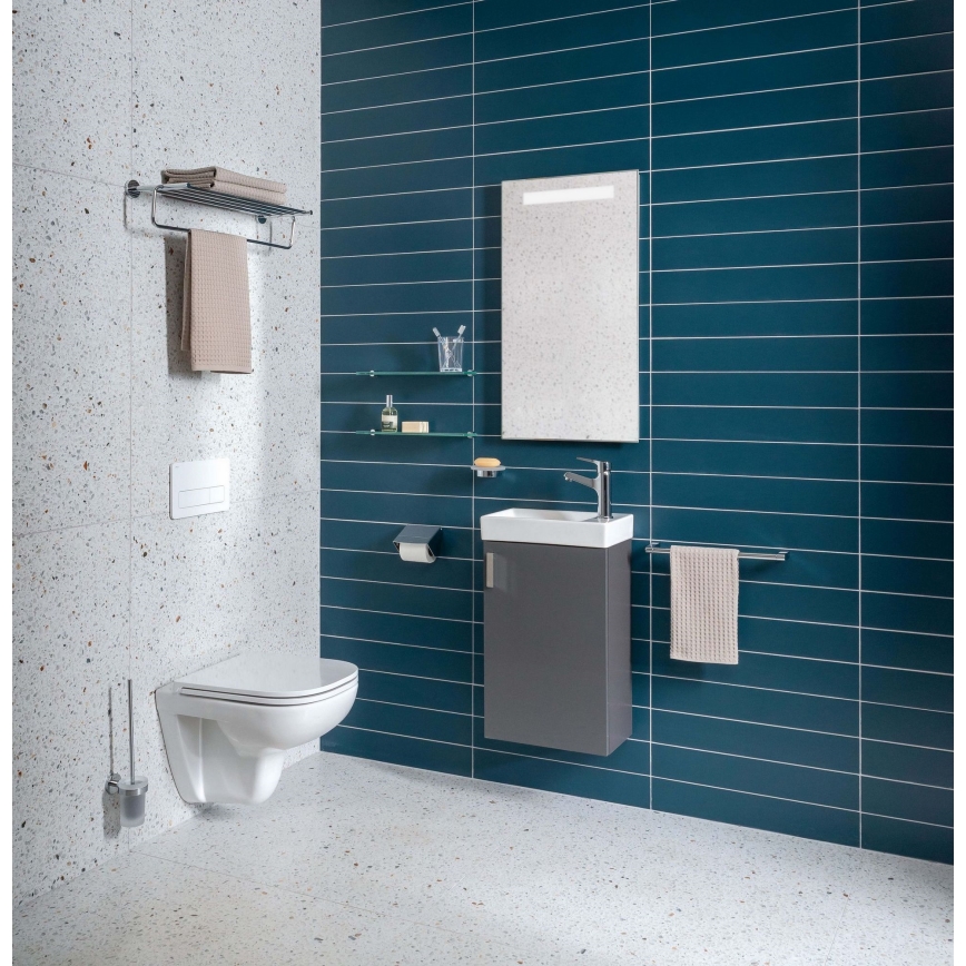 JIKA H45J5111753011 - Шкаф для ванной комнаты с раковиной PETIT 58,5x38,6 см серый