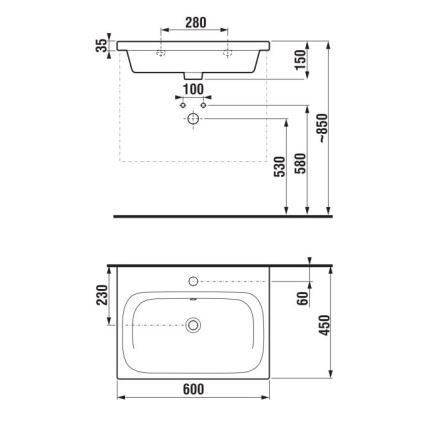 JIKA H8127130001041 - Підвісний умивальник MIO 60x45 см кераміка/білий