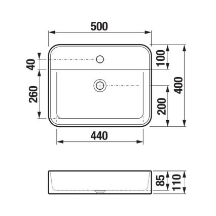 JIKA H8183620001111 - Раковина на столешницу ASTRA 50x40 см керамика/белый