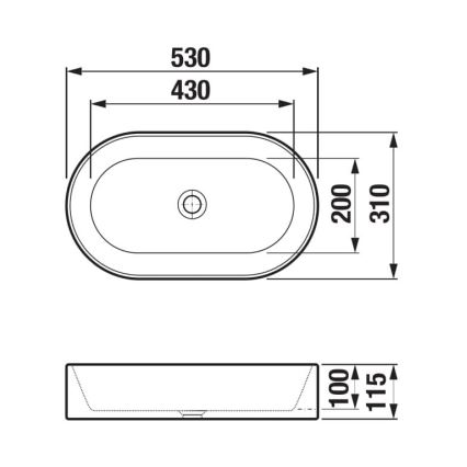 JIKA H8183660001121 - Умивальник накладний (на стільницю) ASTRA 53x31 см кераміка/білий