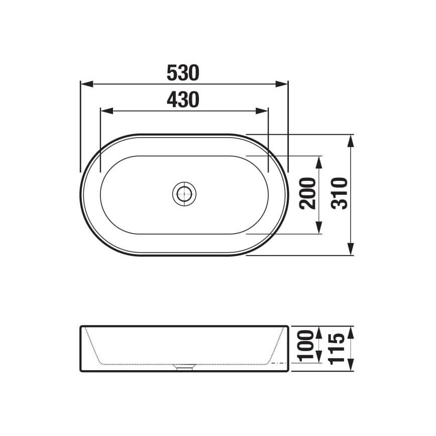 JIKA H8183660001121 - Умивальник накладний (на стільницю) ASTRA 53x31 см кераміка/білий