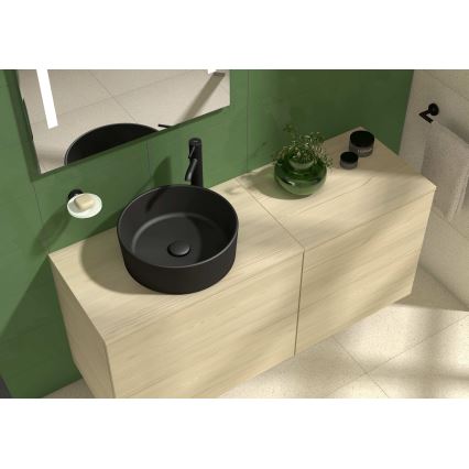 JIKA H8184207161121 - Раковина для установки на столешницу CUBITO, диаметр 40 см, керамика/матовый черный