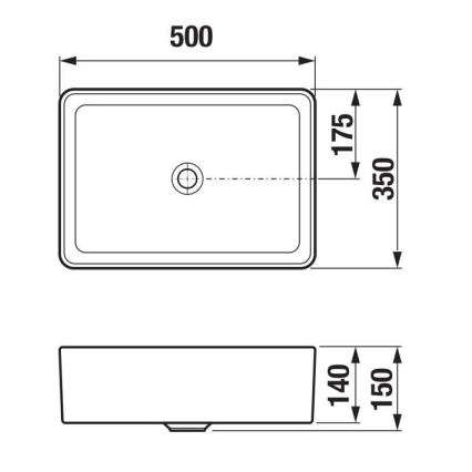 JIKA H8184230001121 - Раковина на столешницу CUBITO 50x35 см керамика/белый