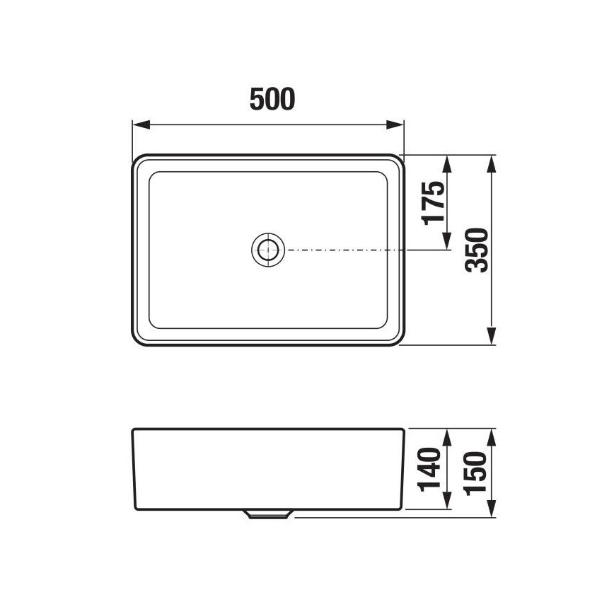 JIKA H8184237161121 - Раковина для установки на столешницу CUBITO 50x35 см, керамика/матовый черный