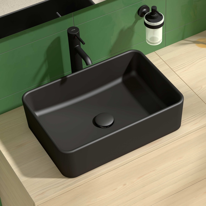 JIKA H8184237161121 - Умивальник накладний (на стільницю) CUBITO 50x35 см кераміка/матовий чорний