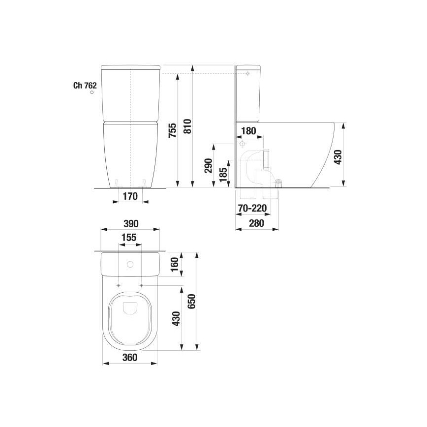 JIKA H8297120007621 - Смывной бачок MIO керамика/белый