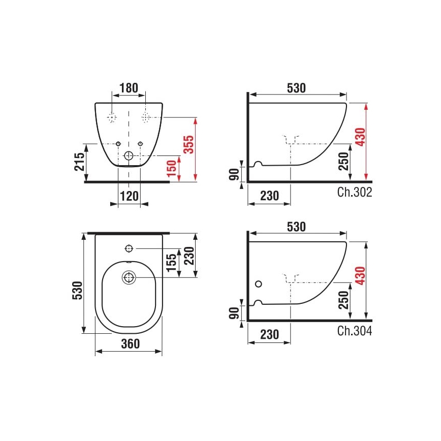 JIKA H8317120003021 - Підвісне біде MIO кераміка/біле