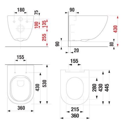 JIKA H8667140000001 - Подвесной унитаз MIO, керамика/белый + сиденье для унитаза SoftClose MIO, дуропласт/белый