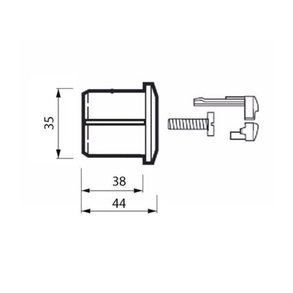 JIKA H8913630000001 - Кнопка змиву DUAL LYRA/DEEP, блискучий хром