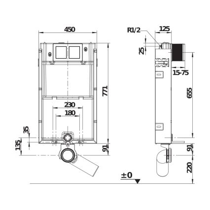 JIKA H8956510000001 - Встраиваемый модуль для подвесного унитаза