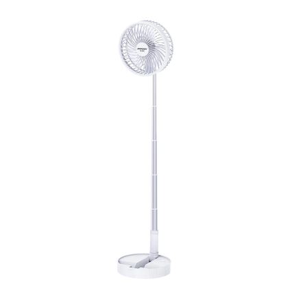 JOHNSON - Акумуляторний настільний вентилятор GIRAFFA 5W/3,7V 1200 mAh Ø 20 cm білий