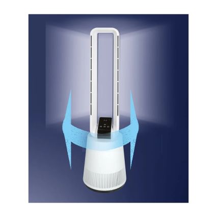 JOHNSON - Вентилятор с очистителем воздуха и HEPA-фильтром ARIA PURA 90W/230V, белый + пульт дистанционного управления