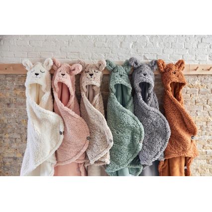 Jollein - Пеленальное одеяло флис Bunny 100x105 см Ash Green