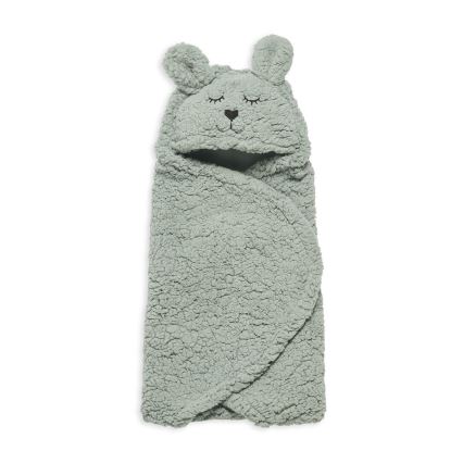 Jollein - Пеленальное одеяло флис Bunny 100x105 см Ash Green