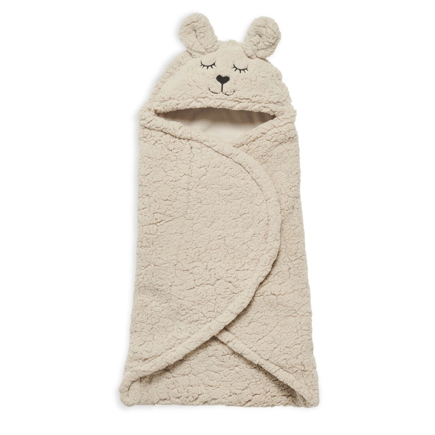 Jollein - Пеленальное одеяло флис Bunny 100x105 см Nougat