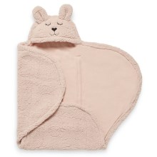 Jollein - Пеленальное одеяло флис Bunny 100x105 см Pale Pink