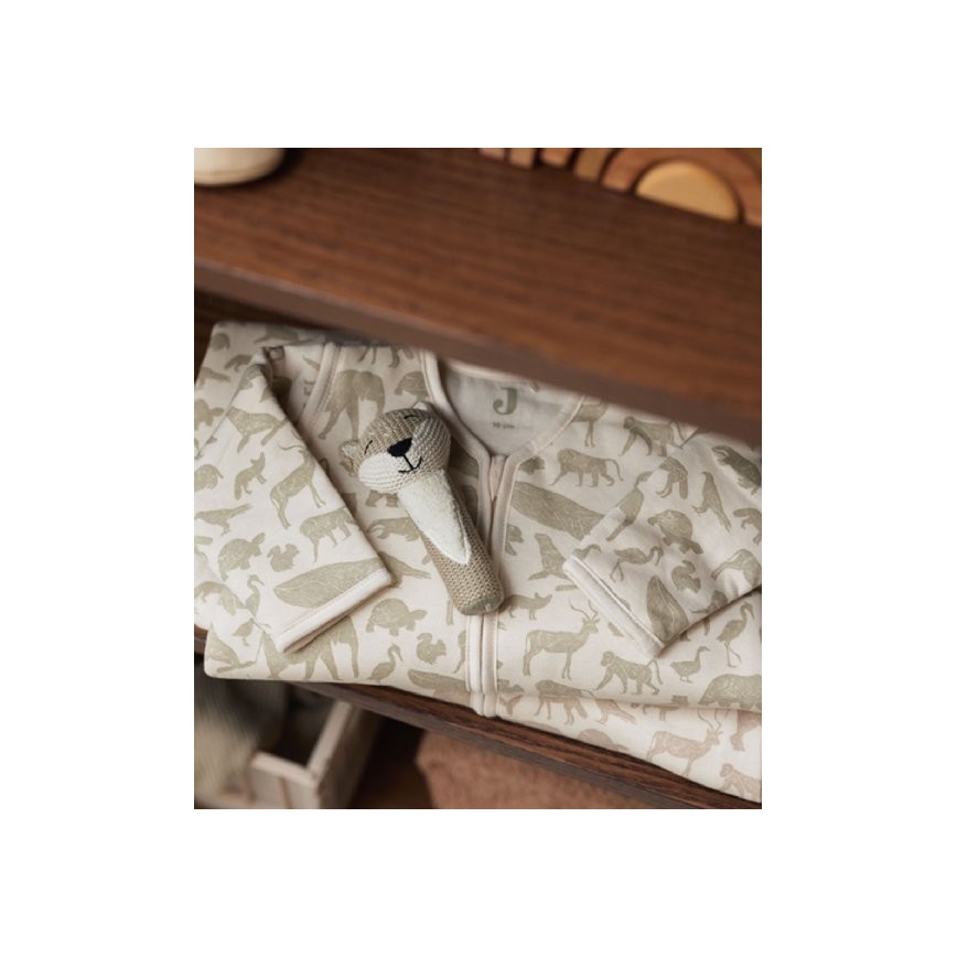 Jollein - Спальный мешок 2в1 3-9 месяцев 3 TOG Animals Olive Green