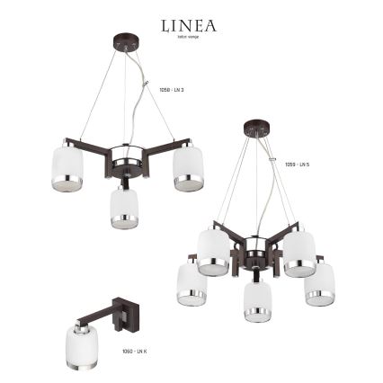 Jupiter 1058 LN3 - Подвесная люстра LINEA 3xE27/60W/230V