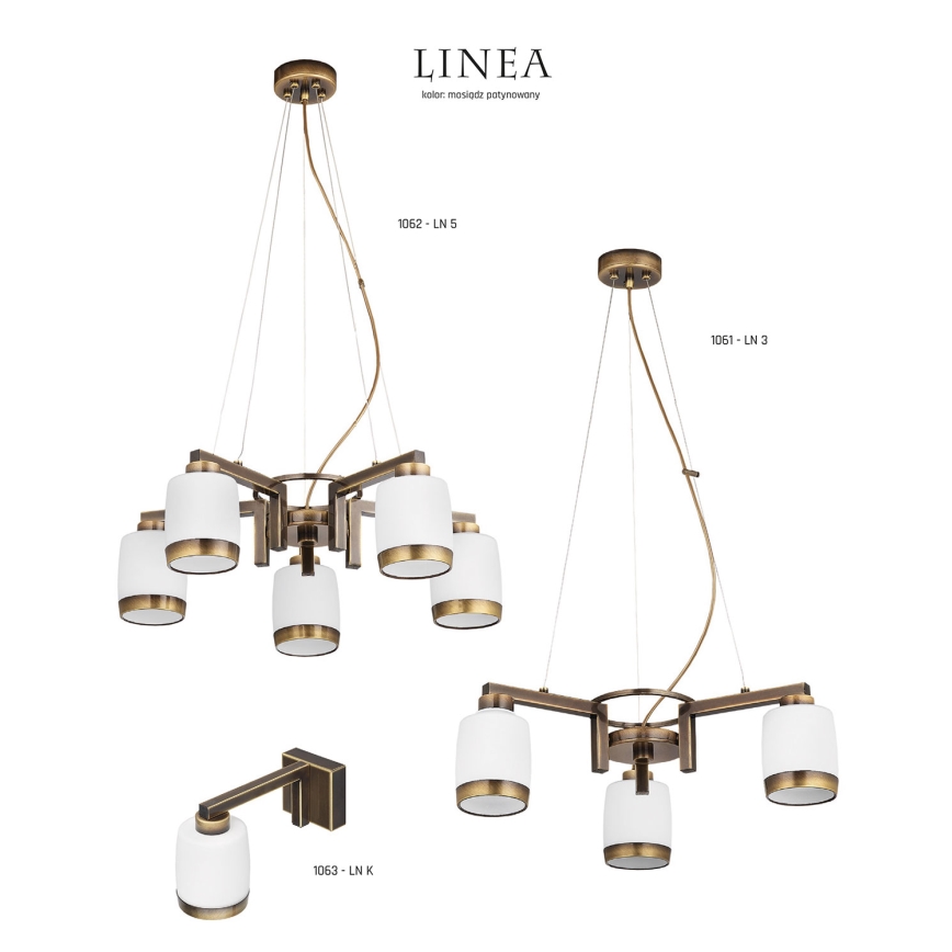 Jupiter 1062 - LN5 - Підвісна люстра LINEA 5xE27/60W/230V