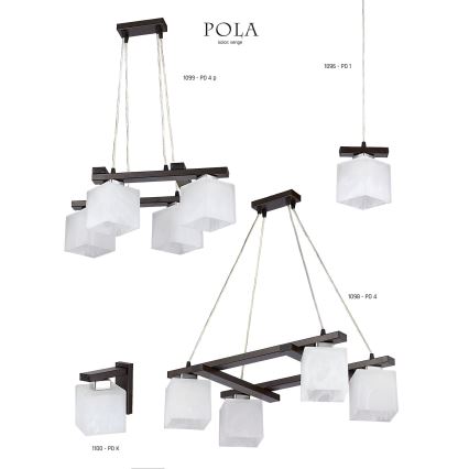 Jupiter 1098 - PO4 - Подвесная люстра POLA 4xE27/60W/230V