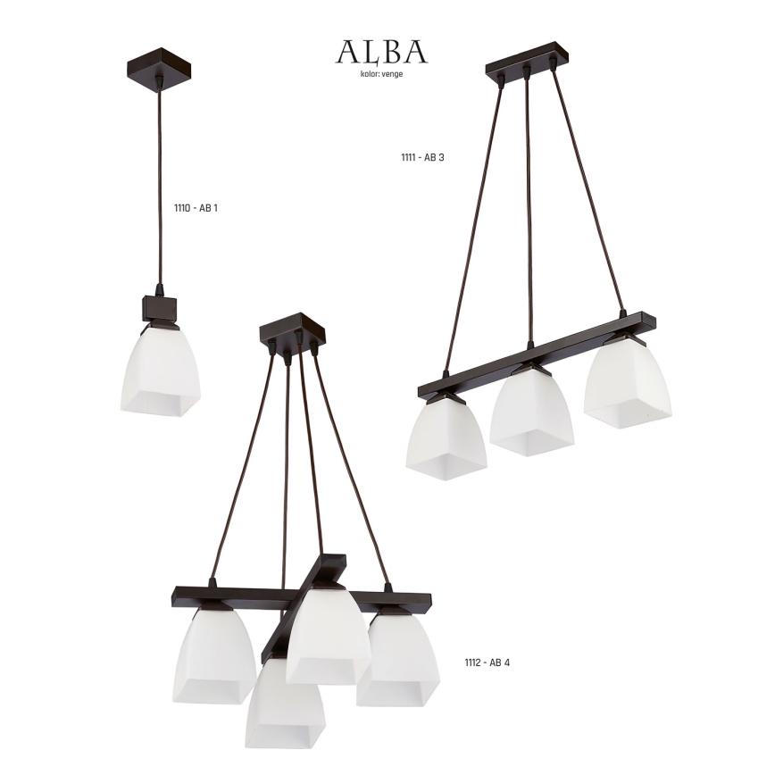 Jupiter 1110 - Підвісна люстра ALBA 1xE27/60W/230V