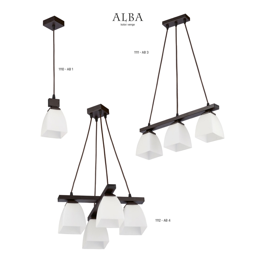 Jupiter 1112 - AB4 - Підвісна люстра ALBA 4xE27/60W/230V