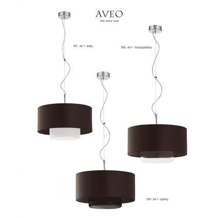 JUPITER 1118-AV1 - Підвісний світильник AVEO 1xE27/60W wenge прозорий стекло