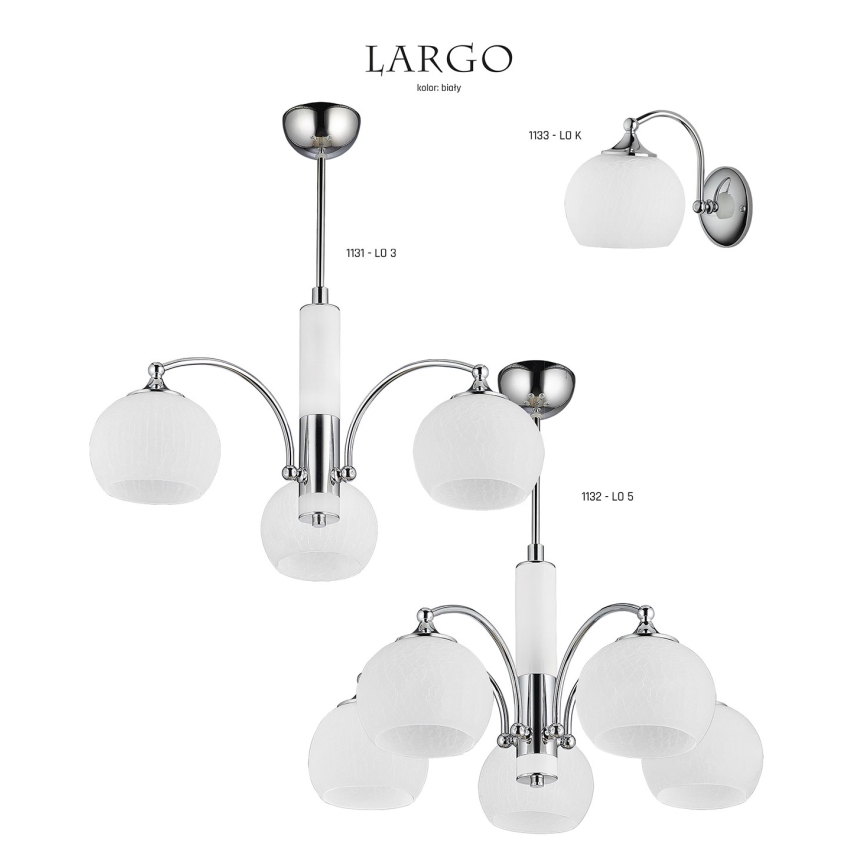 Jupiter 1132 - LO5 - Підвісний світильник LARGO 5xE27/60W/230V