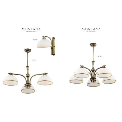Jupiter 1165 - Настенный светильник MONTANA 1xE27/60W/230V