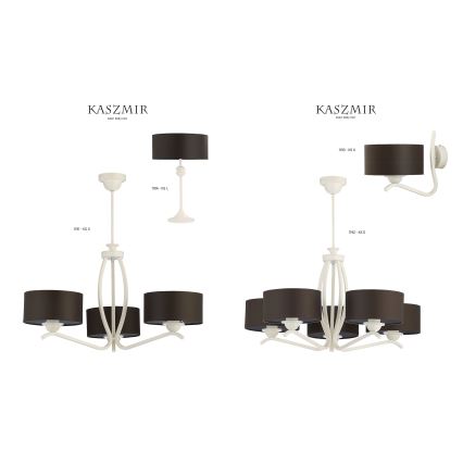 Jupiter 1191 - KS 3 - Подвесной светильник KASZMIR 3xE27/60W/230V