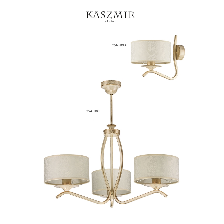 JUPITER 1276-KSKE - Настінний світильник KASZMIR 1xE27/60W