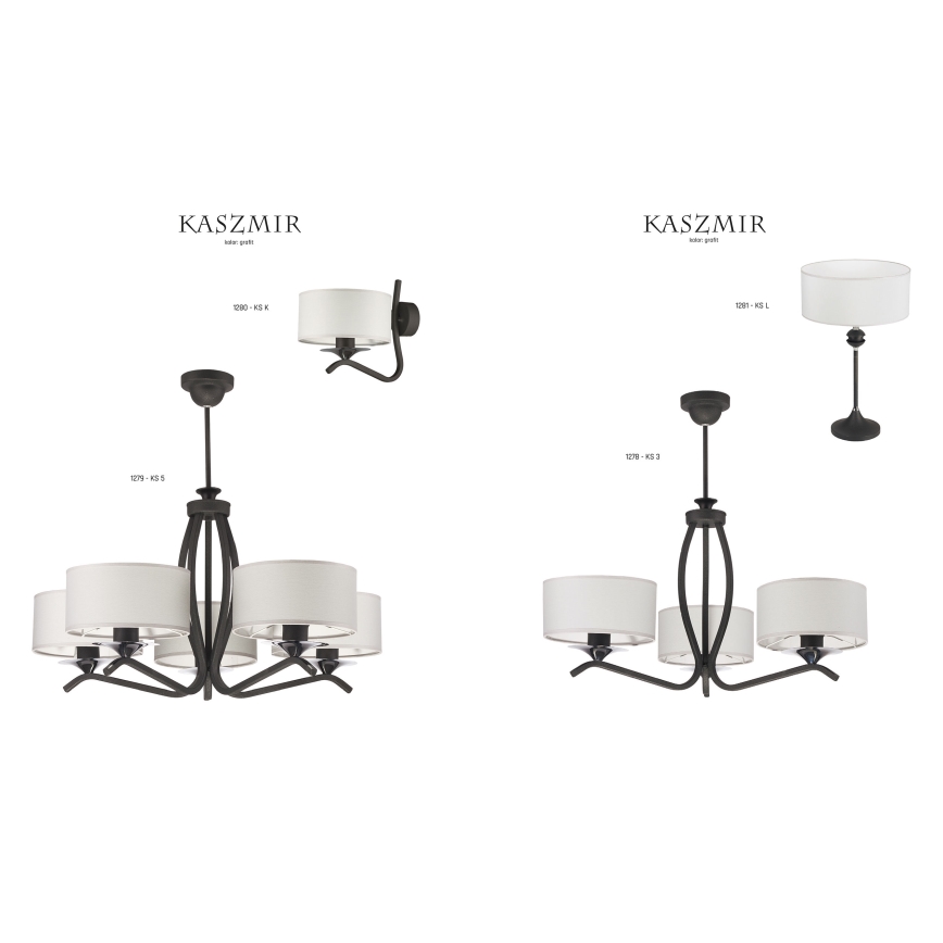JUPITER 1280-KSKG - Настінний світильник KASZMIR 1xE27/60W