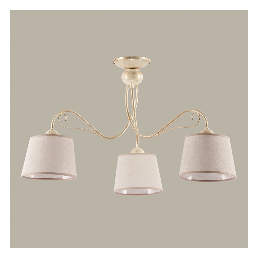 Jupiter 1357 - KM 3 PE - Потолочный светильник KAMELIA 3xE27/60W/230V