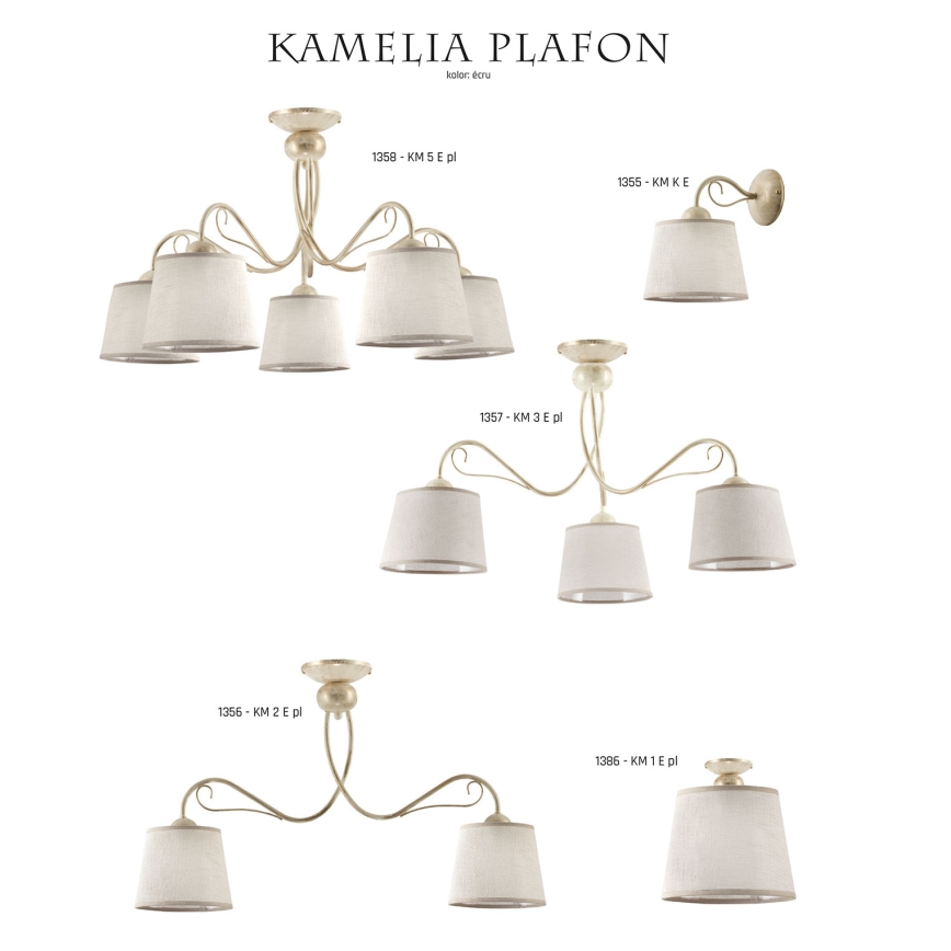 Jupiter 1357 - KM 3 PE - Потолочный светильник KAMELIA 3xE27/60W/230V