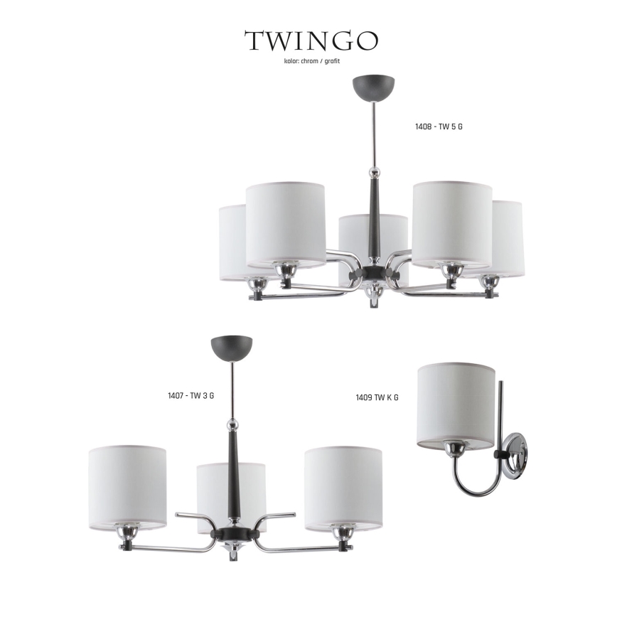 Jupiter 1407 - TW 3 G - Підвісна люстра TWINGO 3xE27/60W/230V