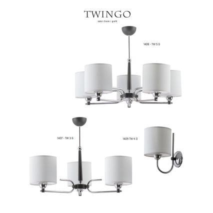 Jupiter 1409 - TW K G - Настенный светильник TWINGO 1xE27/60W/230V