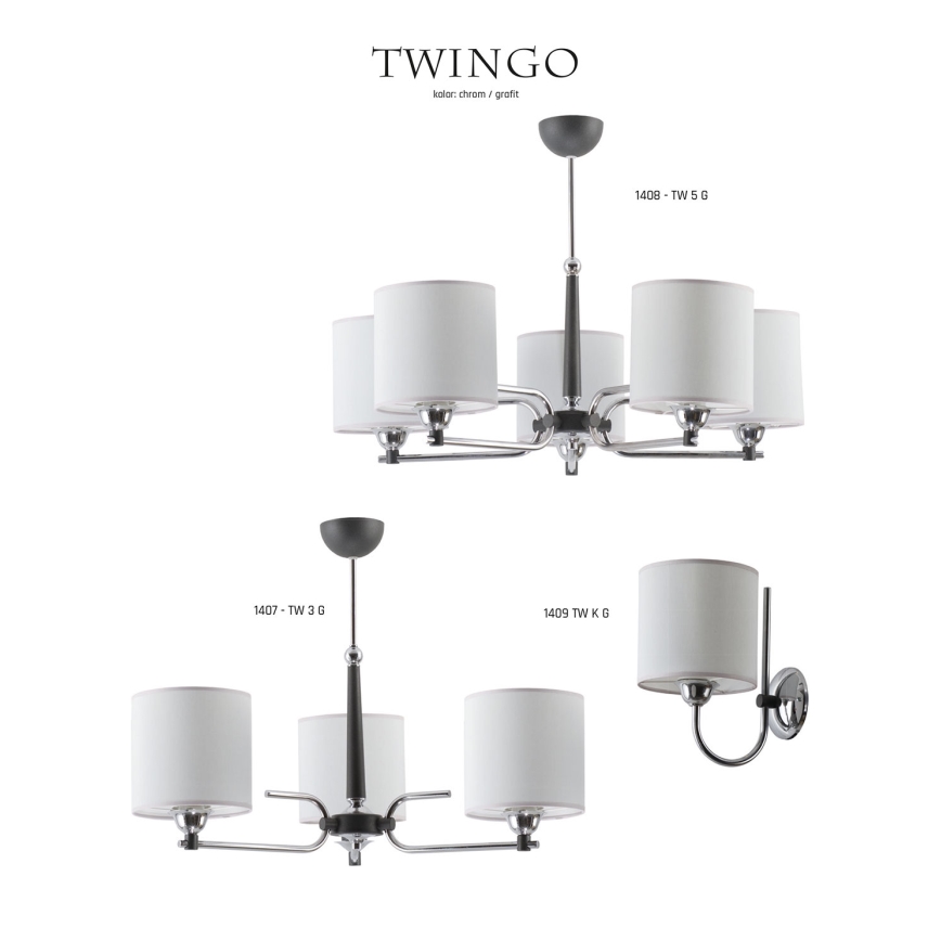 Jupiter 1409 - TW K G - Настенный светильник TWINGO 1xE27/60W/230V