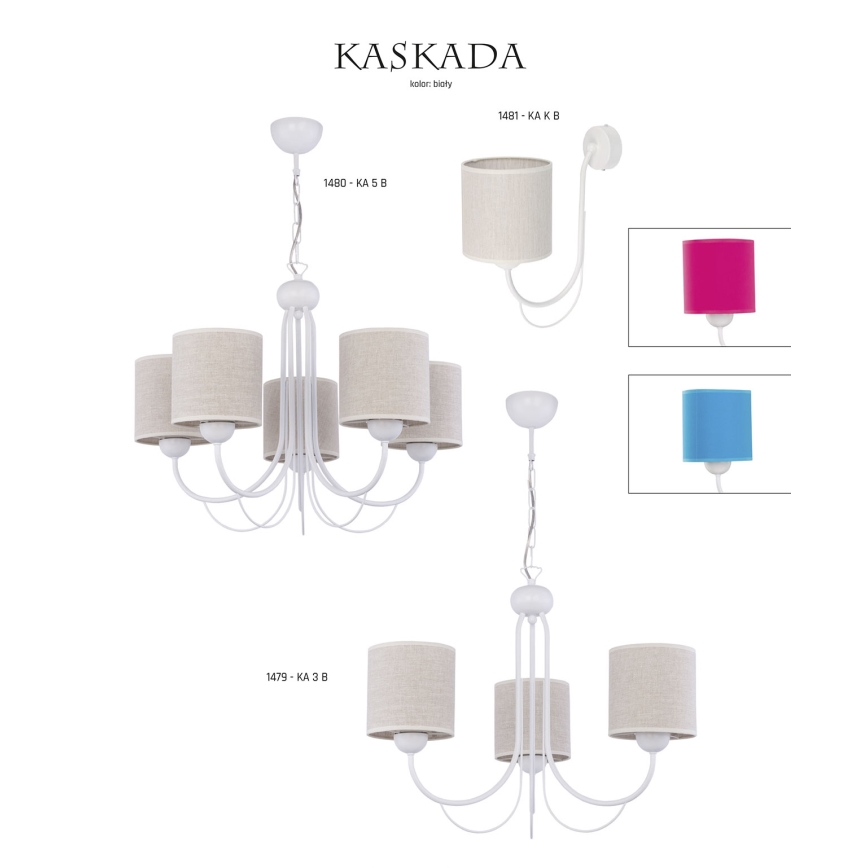 Jupiter 1480 - Люстра на ланцюгу KASKADA 5xE27/60W/230V