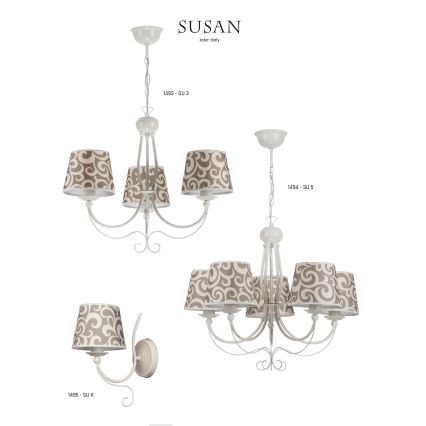 Jupiter 1495 - Настенный светильник SUSAN 1xE27/60W/230V