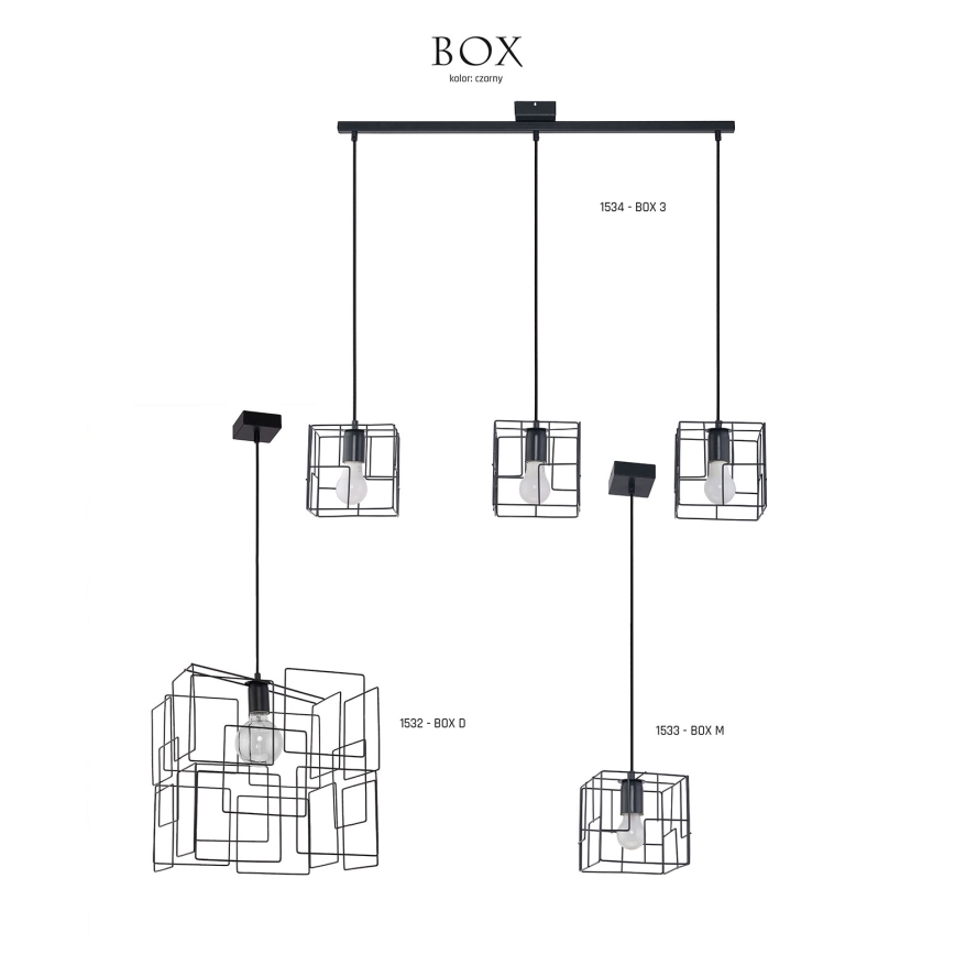 Jupiter 1533 - BOX M - Підвісний світильник BOX E27/60W