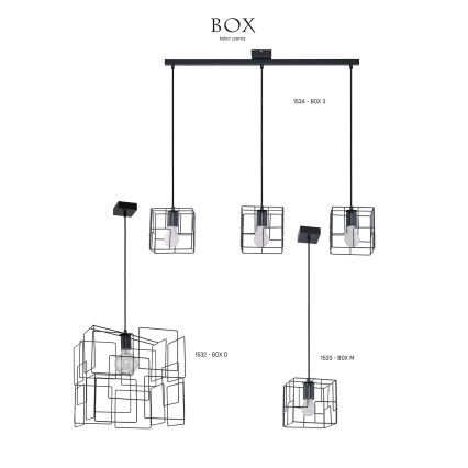 Jupiter 1533 - BOX M - Подвесной светильник BOX E27/60W
