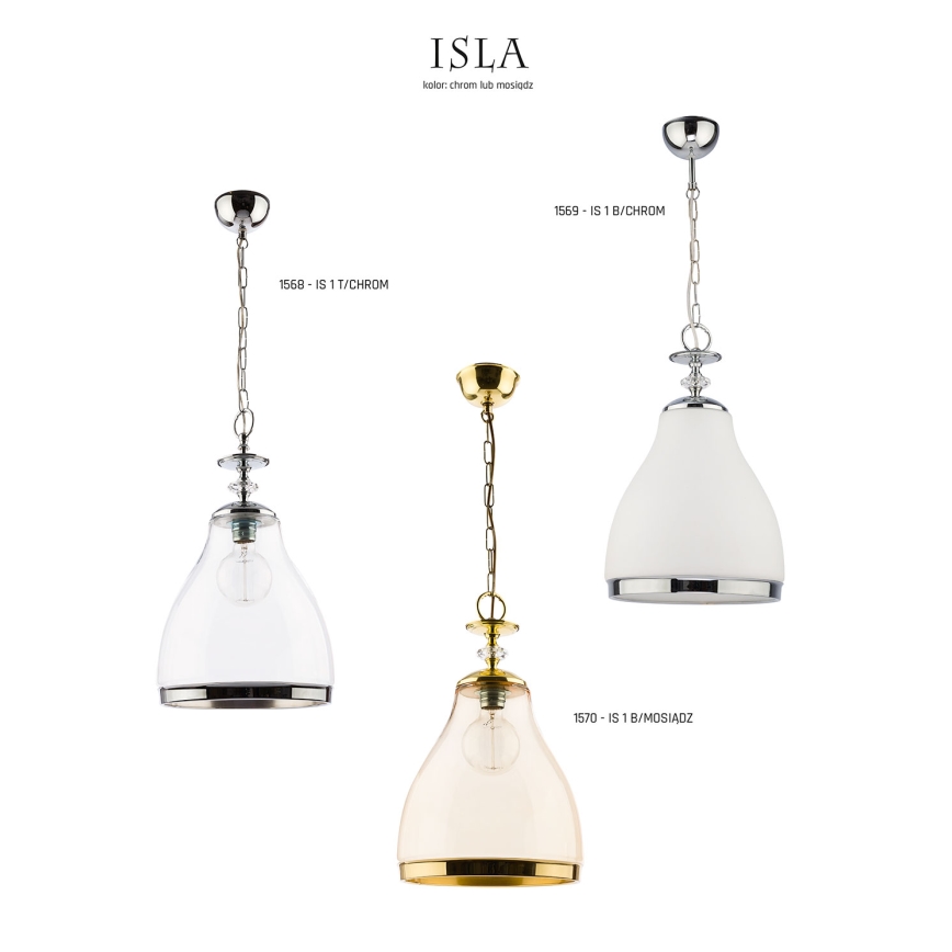 Jupiter 1569 - IS 1 B/C - Підвісний світильник ISLA E27/60W